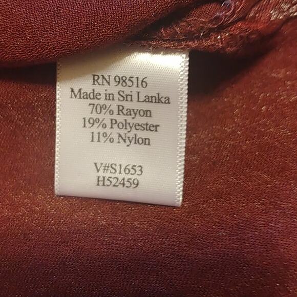 Coldwater Creek Top Blouse Button Down Front Shimmer Petite XS - Picture 6 of 6